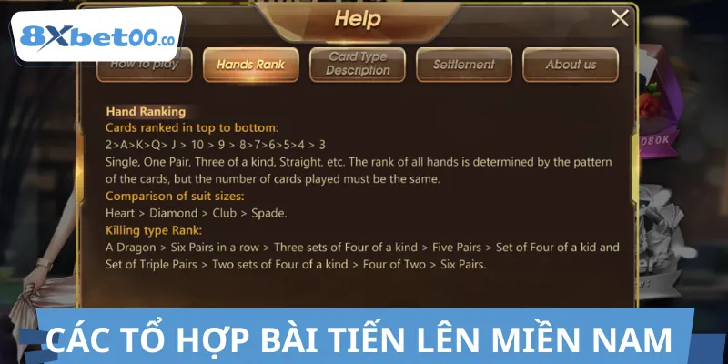 Tổ hợp đặc biệt như tứ quý và đôi thông giúp “chặt” các quân 2 của đối thủ